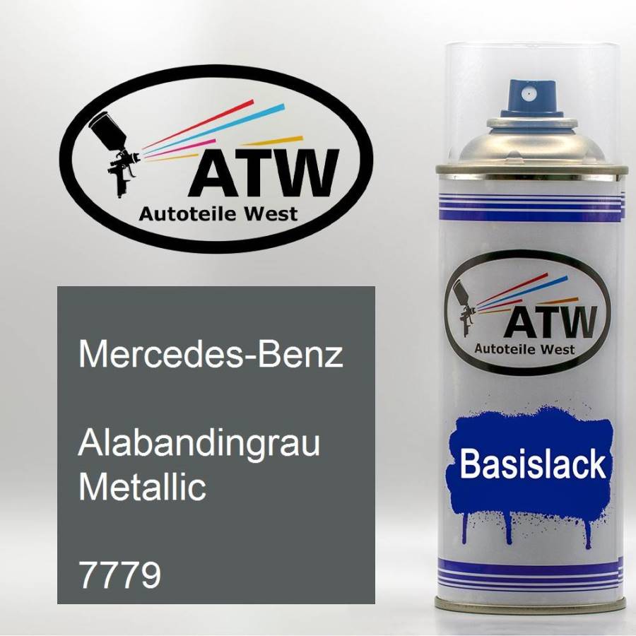 Mercedes-Benz, Alabandingrau Metallic, 7779: 400ml Sprühdose, von ATW Autoteile West.